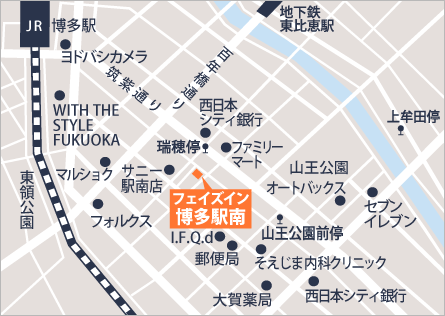 フェイズイン博多駅南アクセスマップ